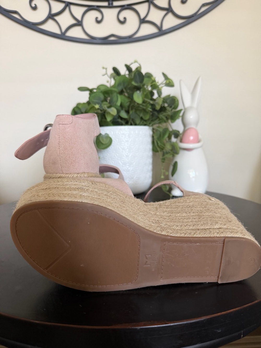 Marc Fisher LTD Alida Platform Wedge Espadrille Sandals in blush - Picture 4 of 6